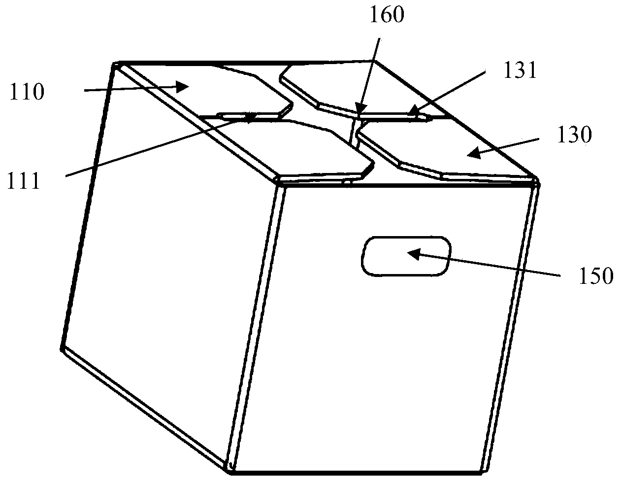 Packaging box used for powder coating and packaging method thereof