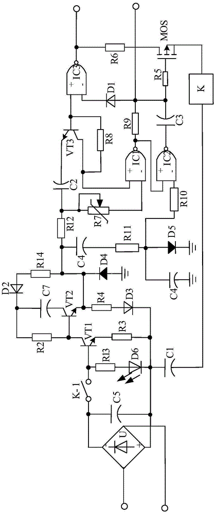 Dryer temperature control system based on high-pass filter and amplification circuit