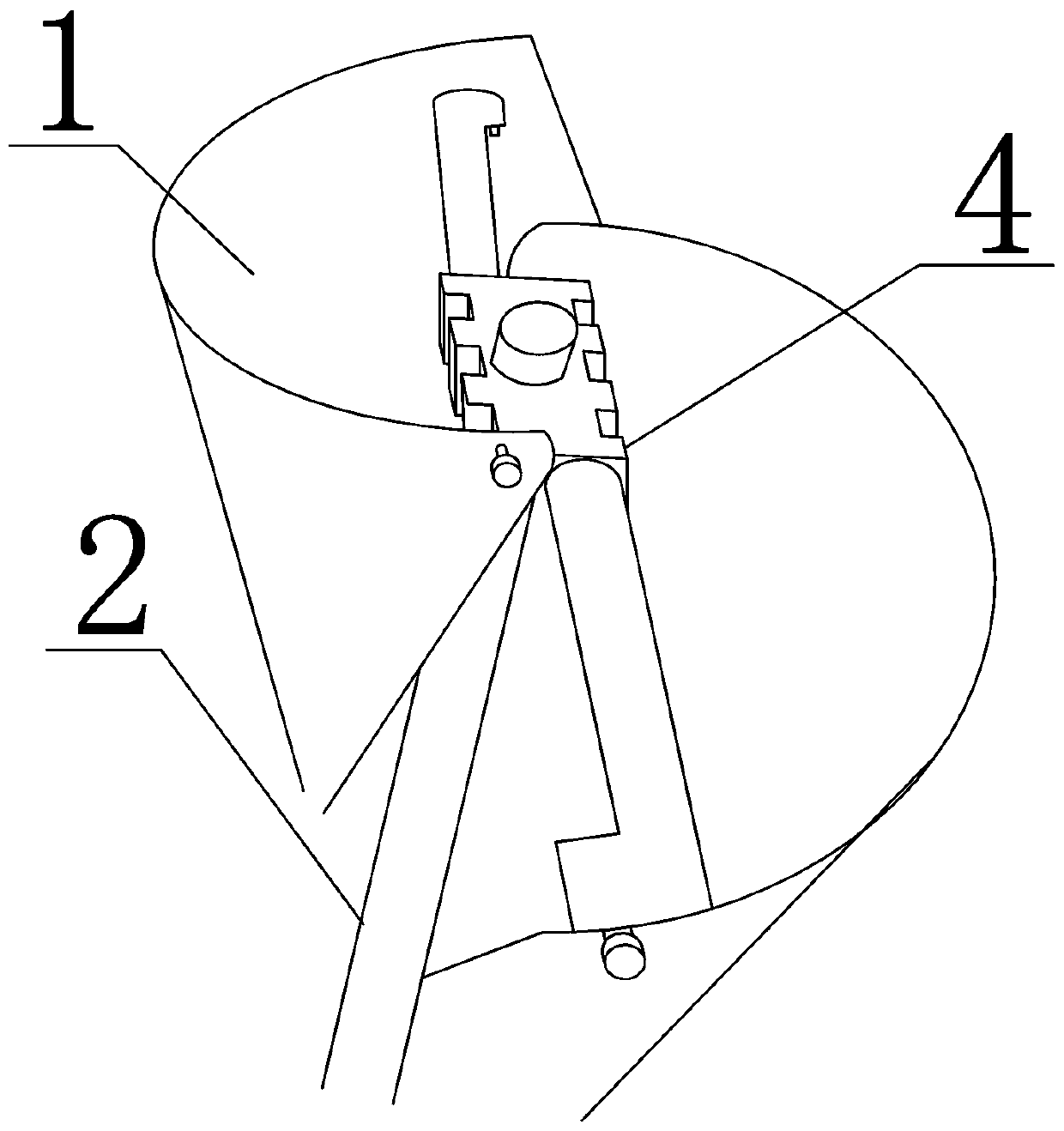 A vertical axis wind turbine