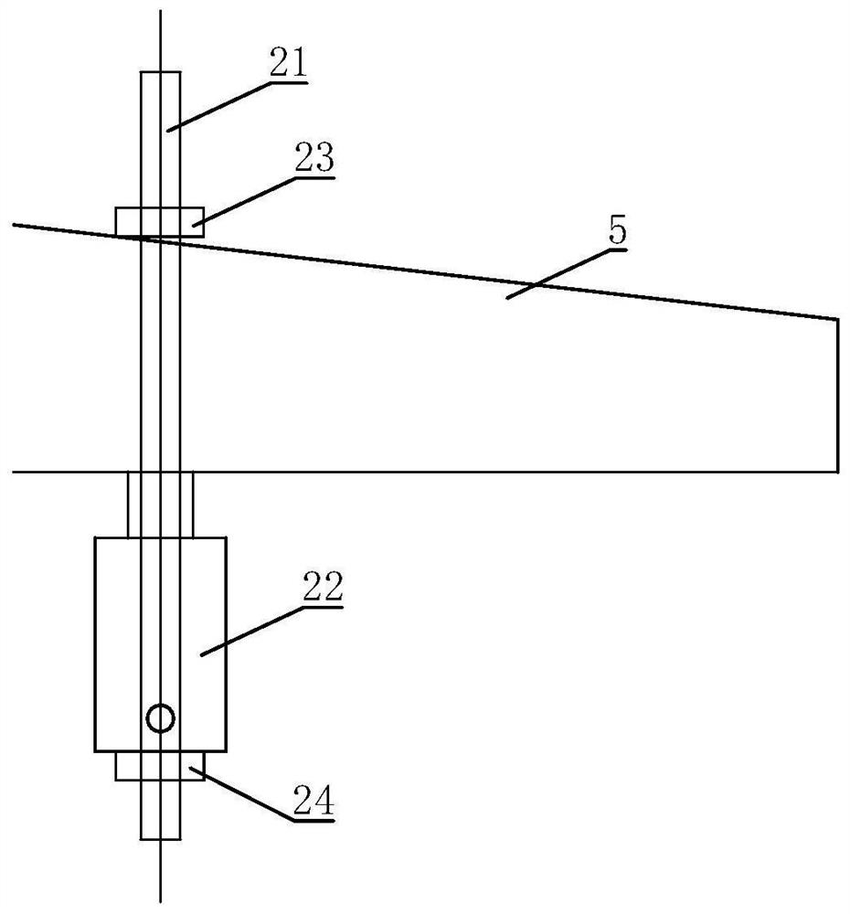 Auxiliary tool for mounting blowpipe and middle section flange of blast furnace