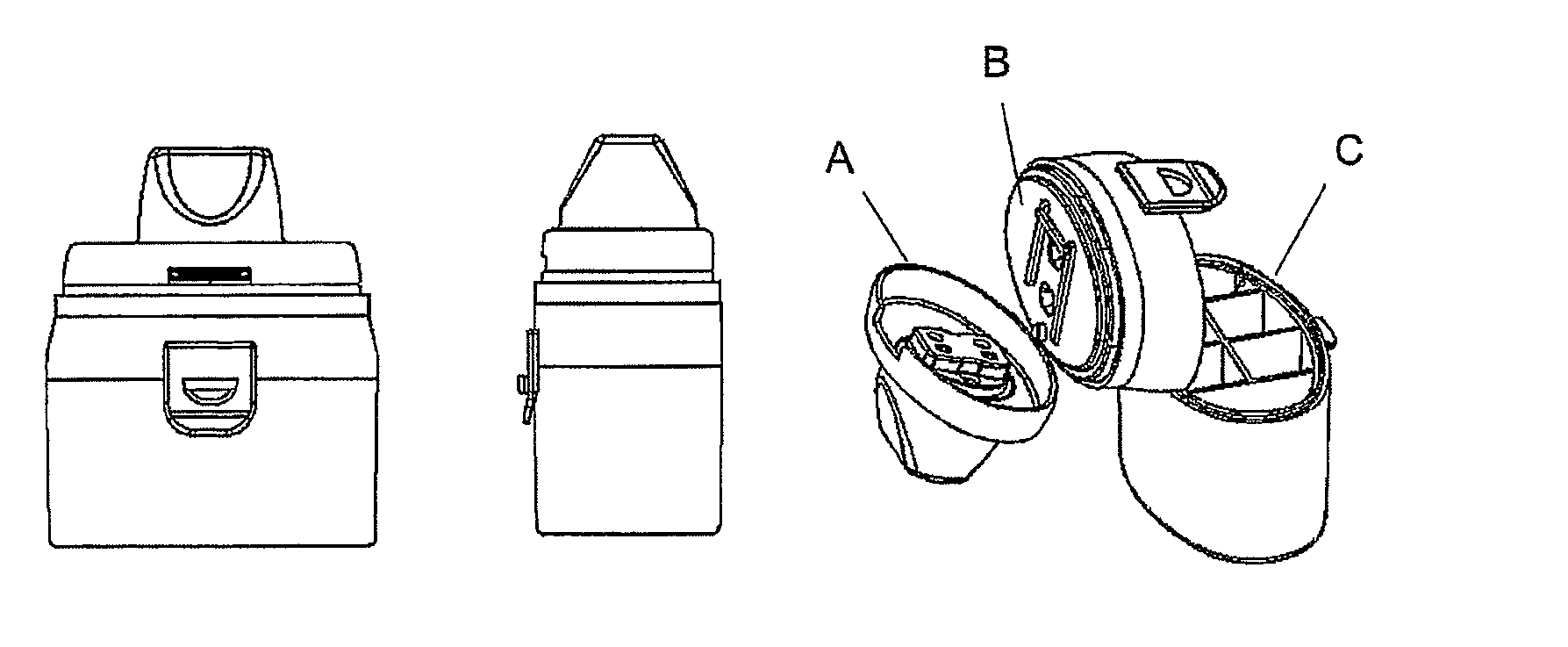 Dry powder inhalation device for the simultaneous administration of more than one medicament