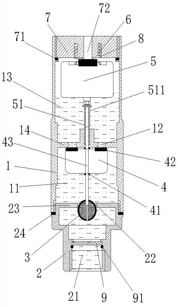 Exhaust valve with dual control chambers and dual floating bodies