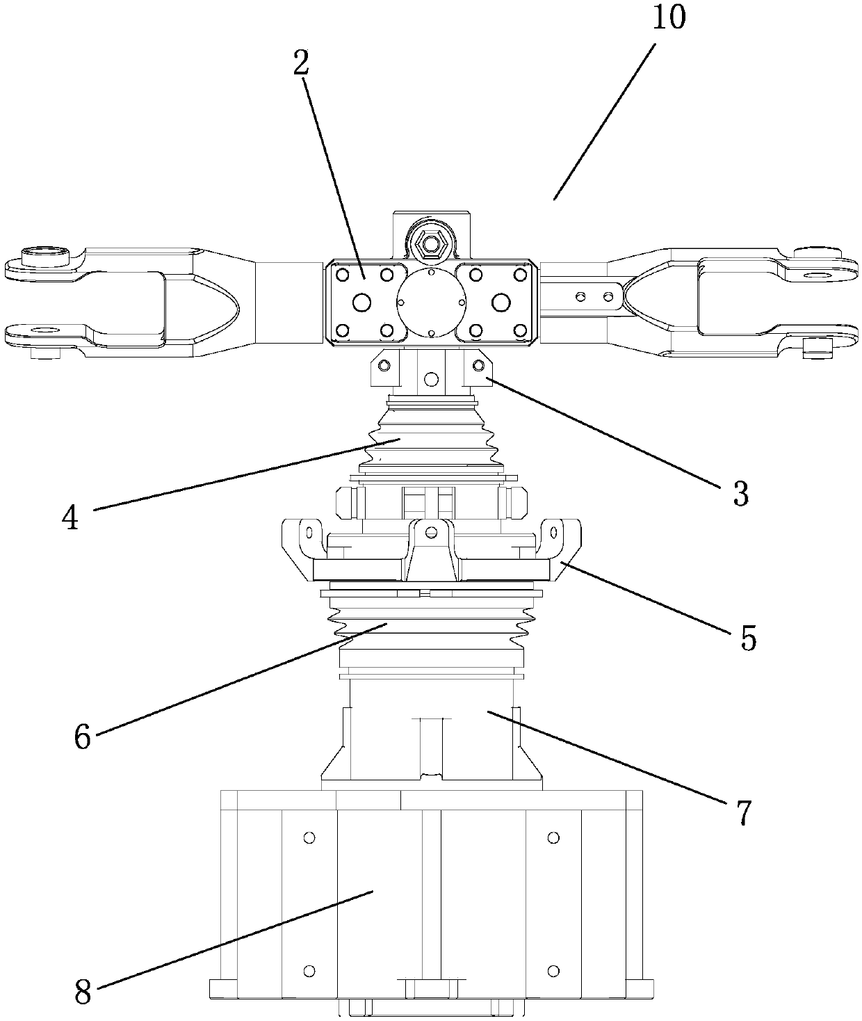 Dustproof and waterproof main fuselage structure of plant protection unmanned aerial vehicle