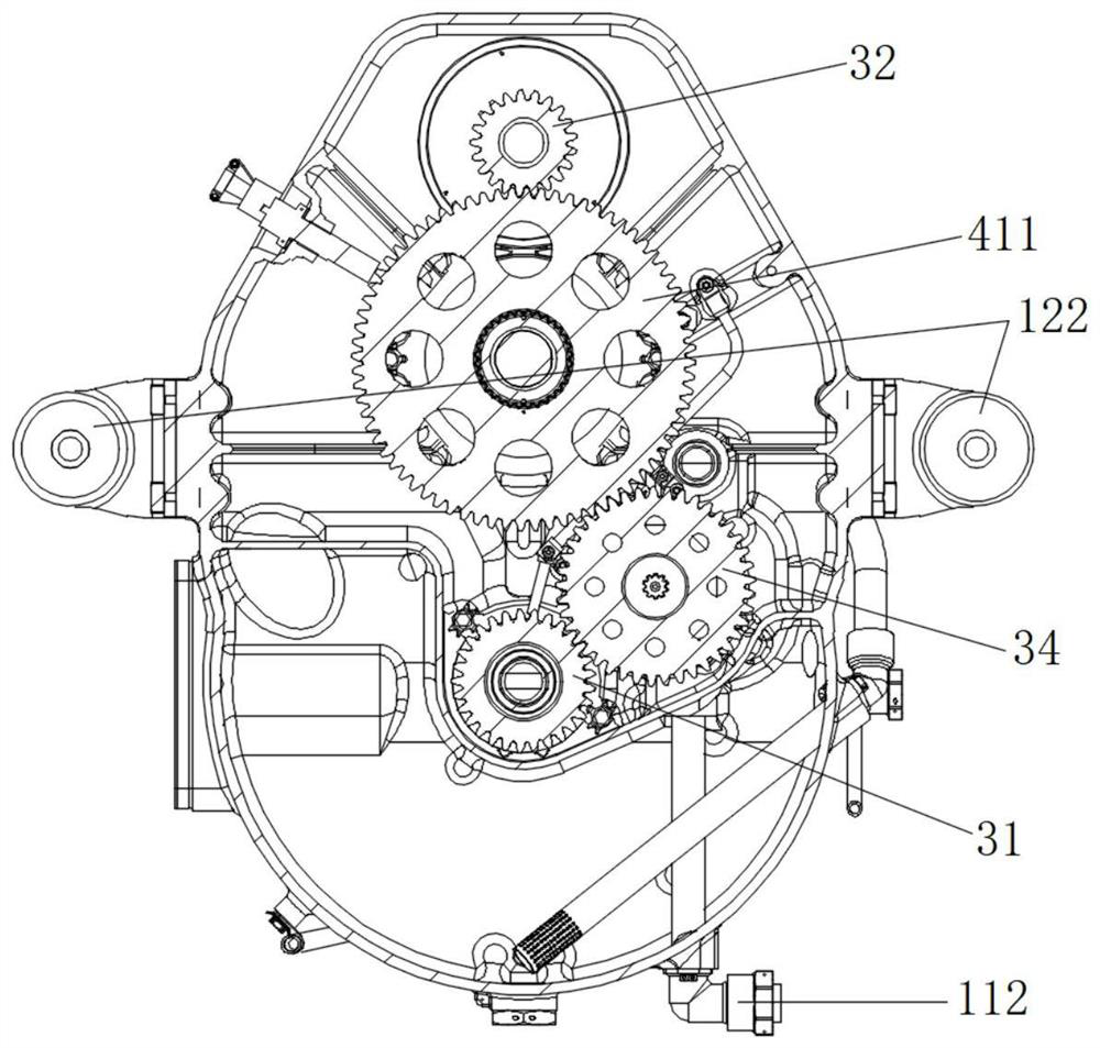 Turboprop engine reduction gearbox unit