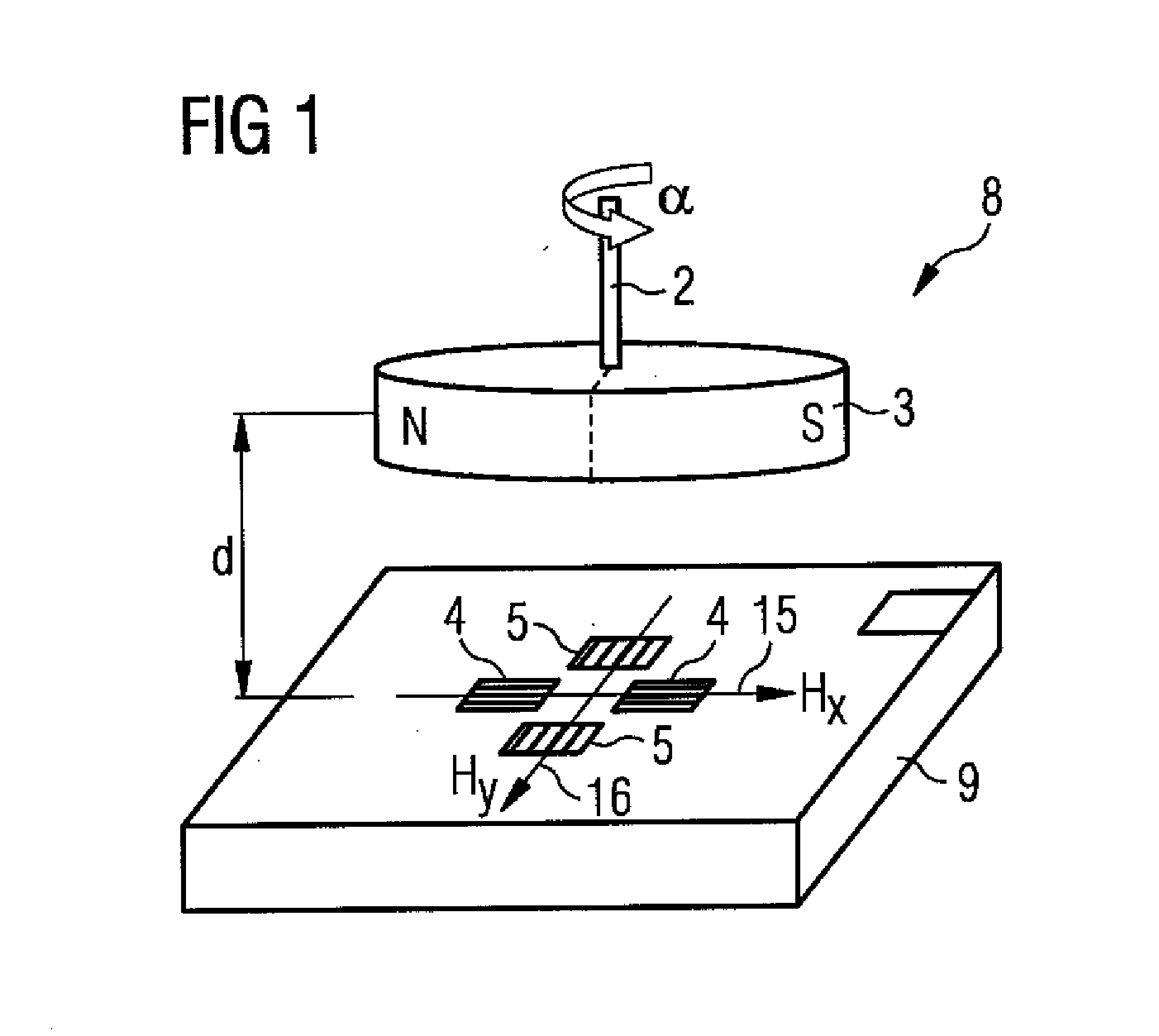 Method for analyzing signals from an angle sensor