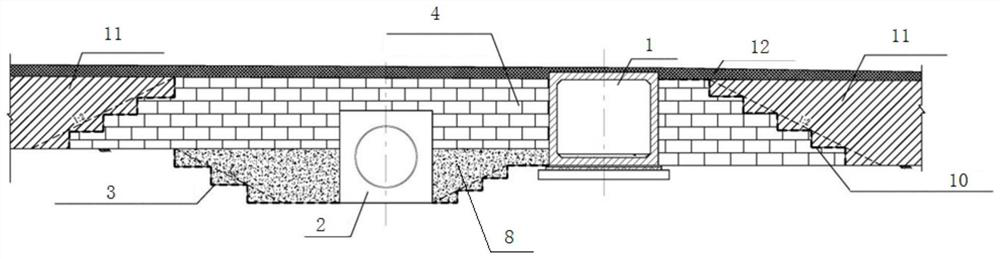 Plain area highway abutment back structure, highway structure and construction method