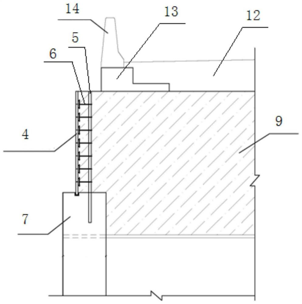 Plain area highway abutment back structure, highway structure and construction method