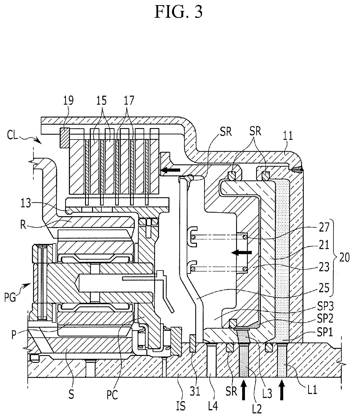 Clutching device of an automatic transmission