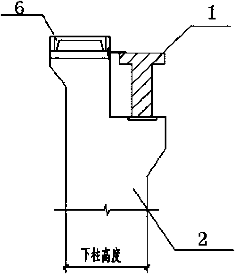 Method for connecting plant pillar and crane girder