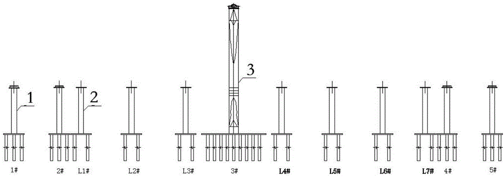 Sling converting once tensioning construction method of rope bridge system