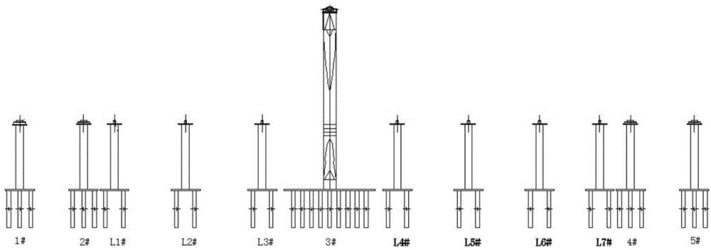 Sling converting once tensioning construction method of rope bridge system