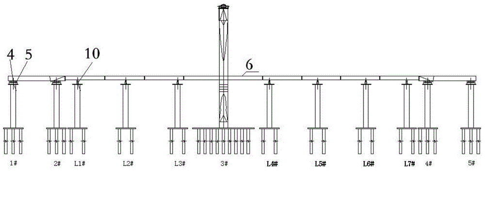 Sling converting once tensioning construction method of rope bridge system