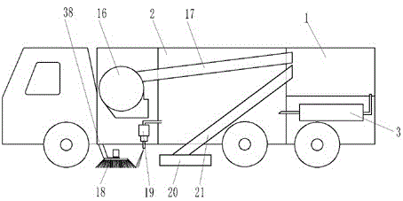 Washing and sweeping vehicle with double-circulation filter system