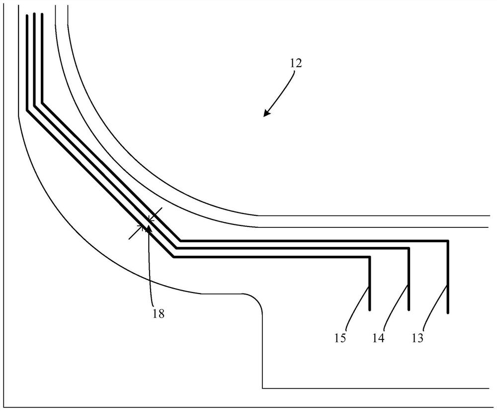 Narrow frame touch panel and manufacturing method