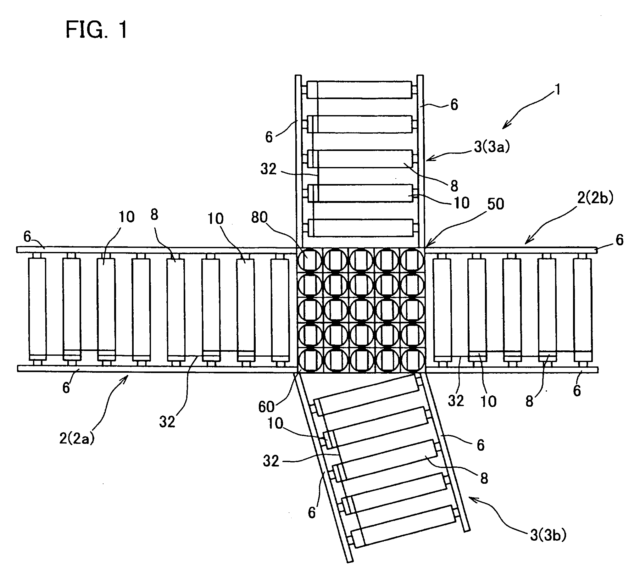 Sorter and roller-conveying system incorporating the sorter