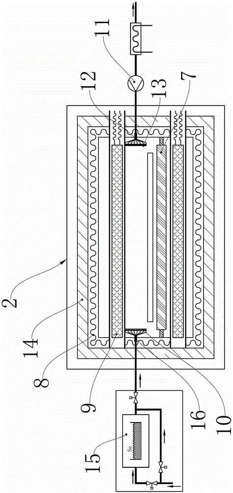 A non-vacuum step-through fast selenization device and a selenization method realized by using it