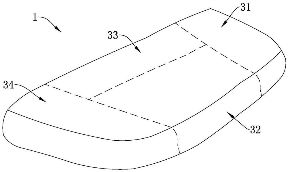 A kind of shaped sponge cushion with different hardness and preparation method thereof