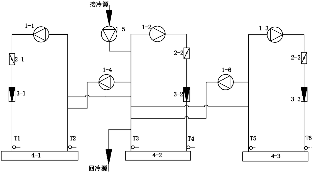 Test device for testing water chilling unit with heat recovery function