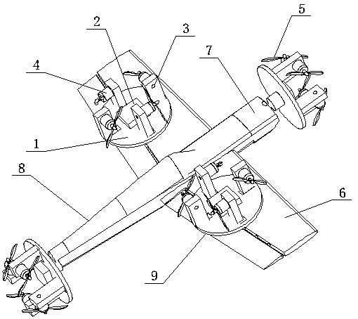 Fixed wing aircraft with four accelerators