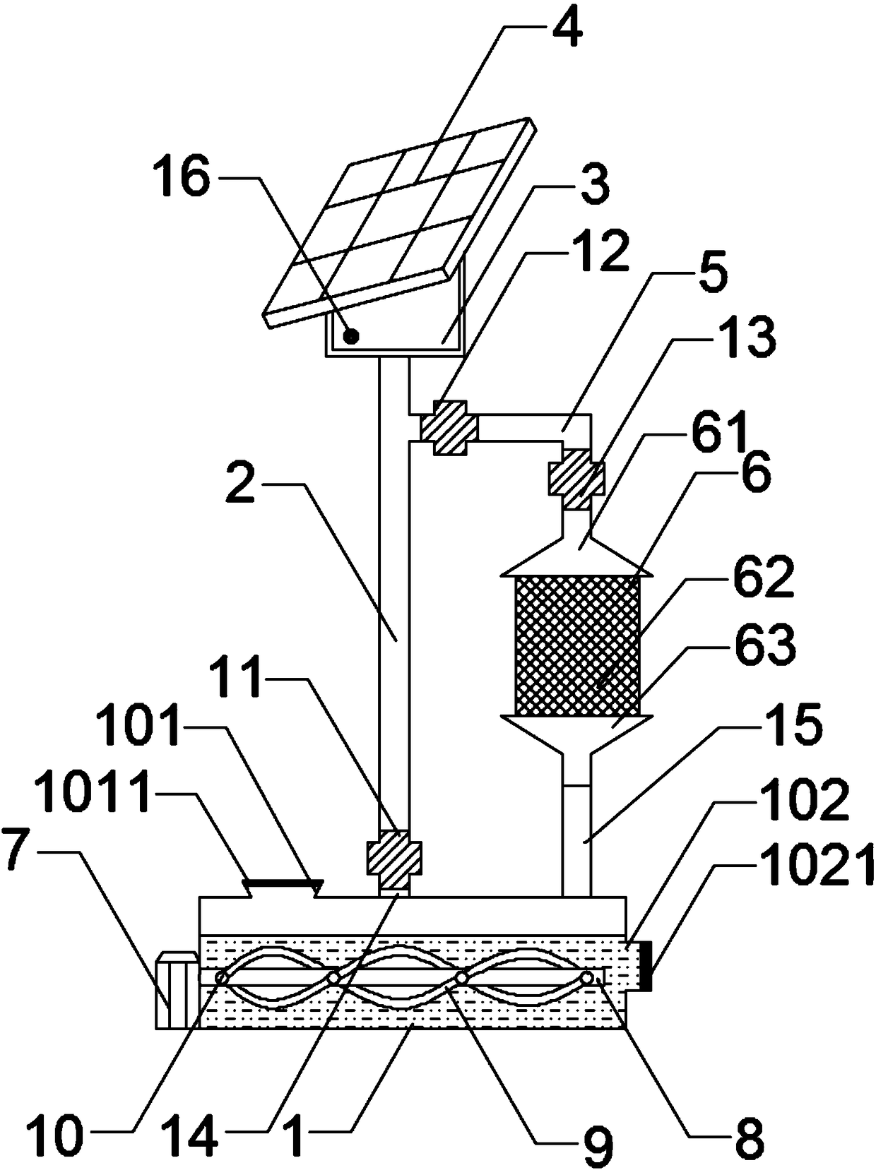 Solar insecticidal lamp convenient to transport and install