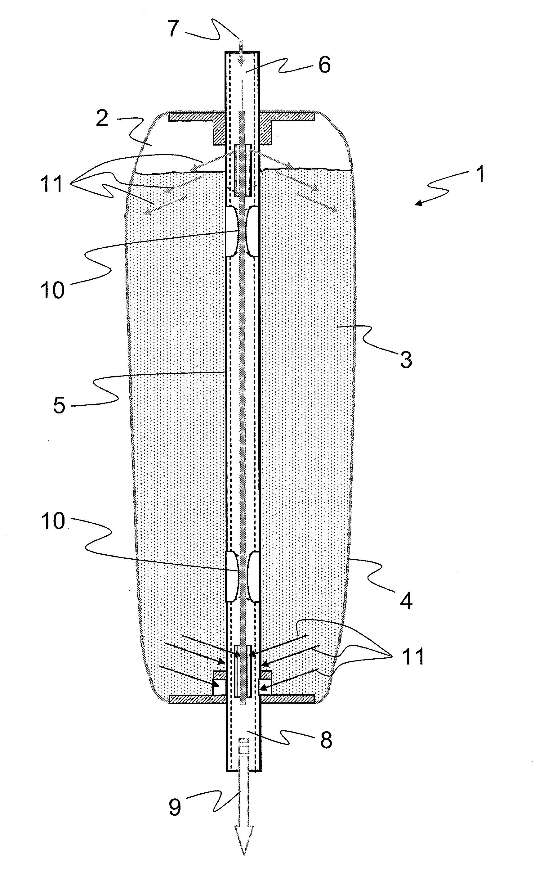 Device for preparing a solution, in particular in or on a dialysis machine