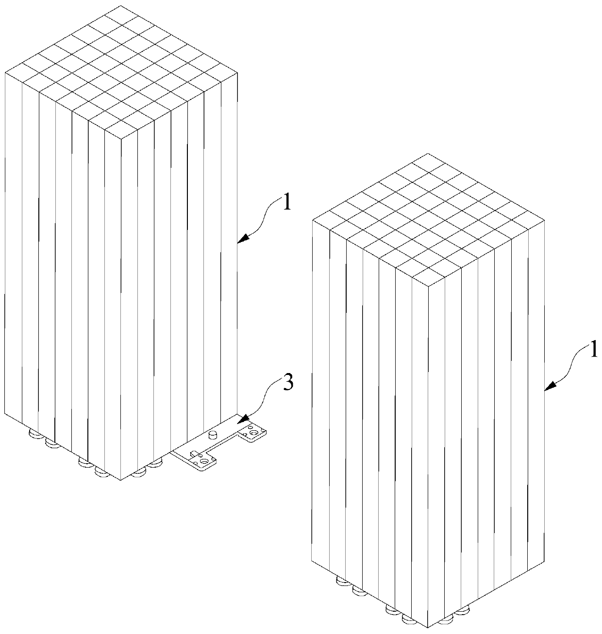 Grid connection device and connection method for expansion of spent fuel pool