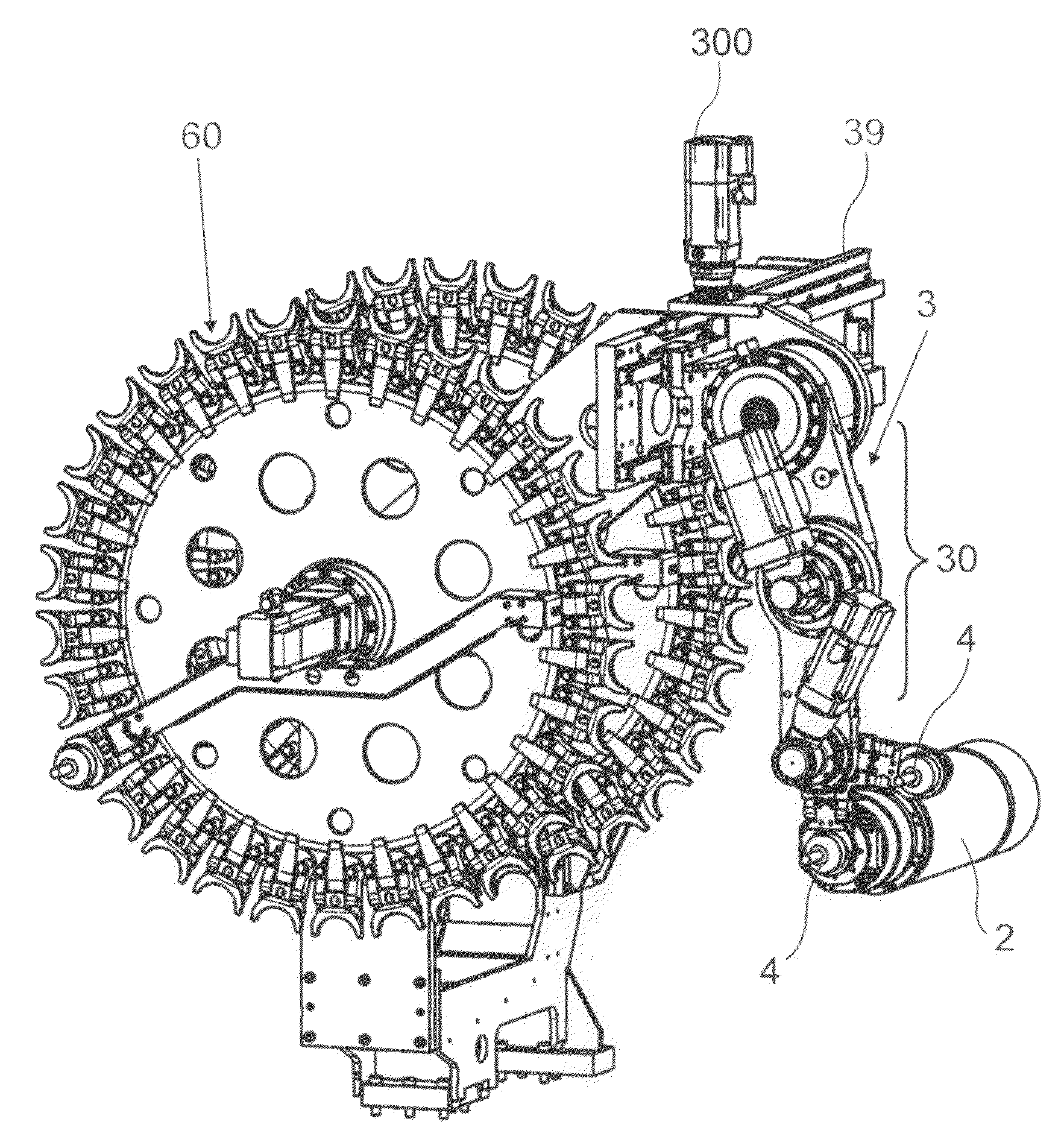 Machine tool with a tool changing device
