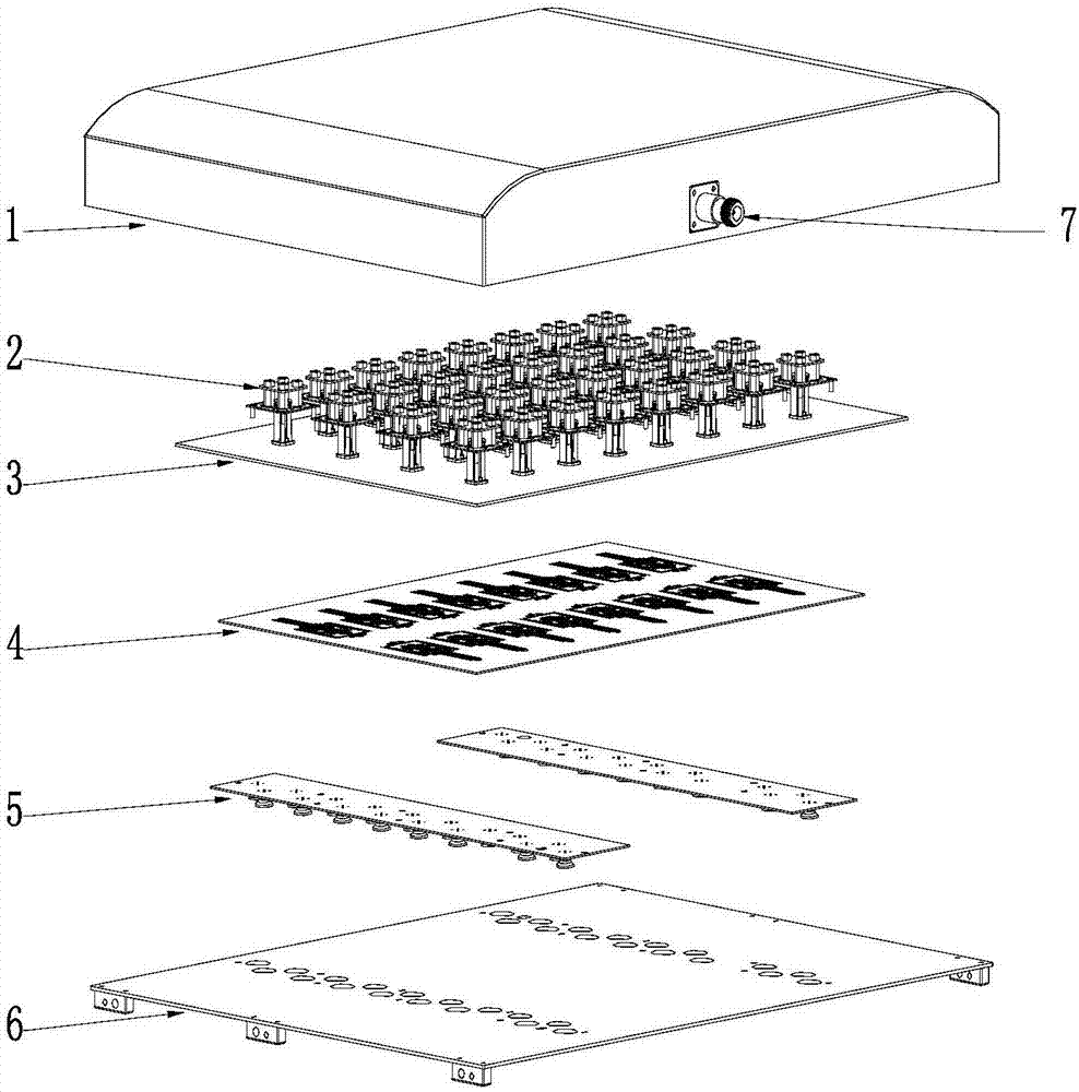 Dense array antenna of double-layer structure