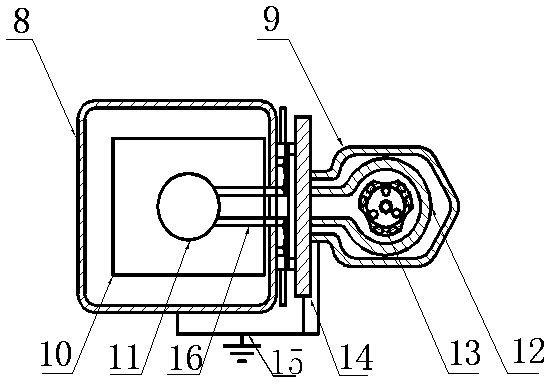 Device for detection and shielding high-frequency magnetic field