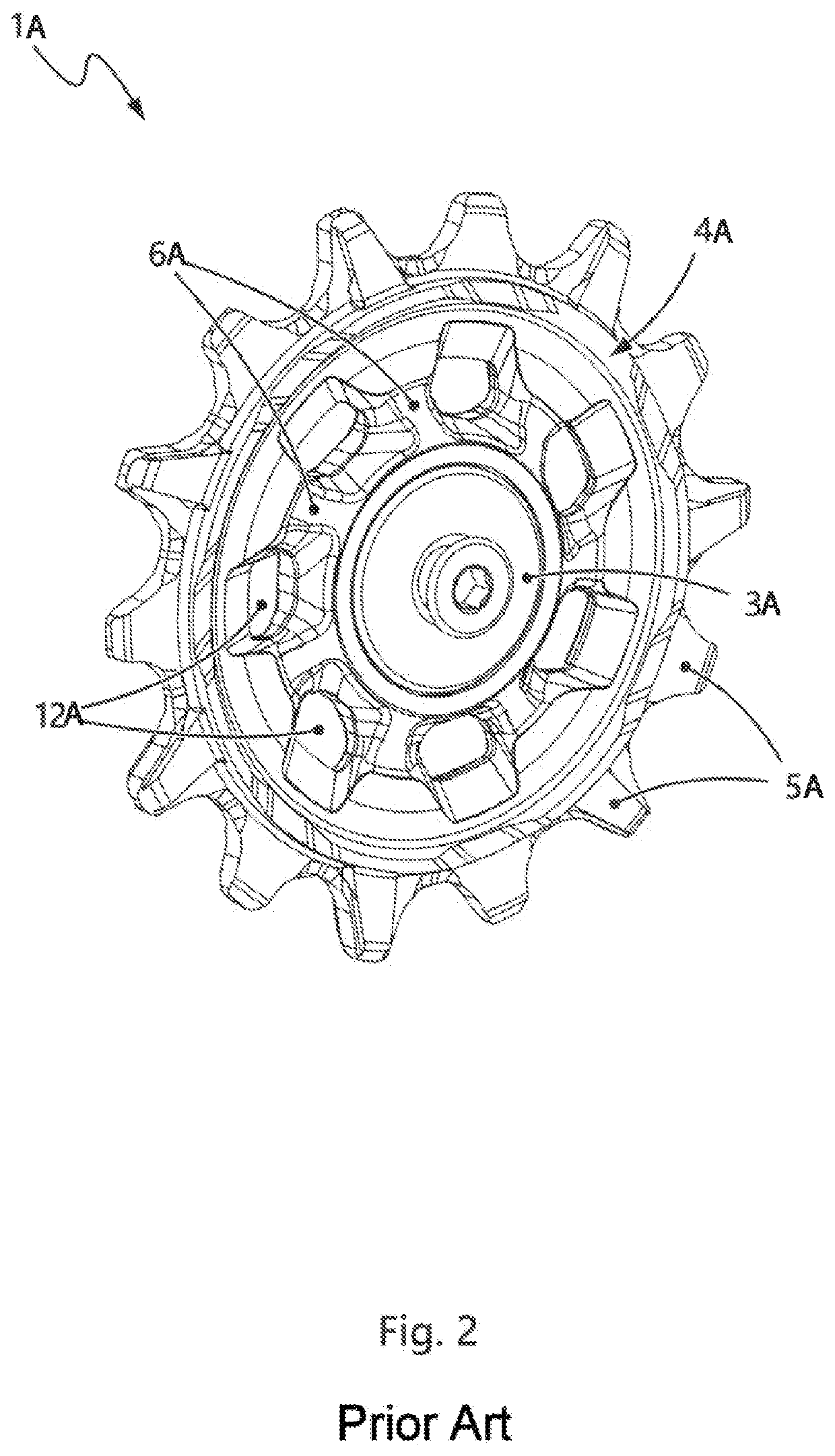 Gearshift mechanism roller