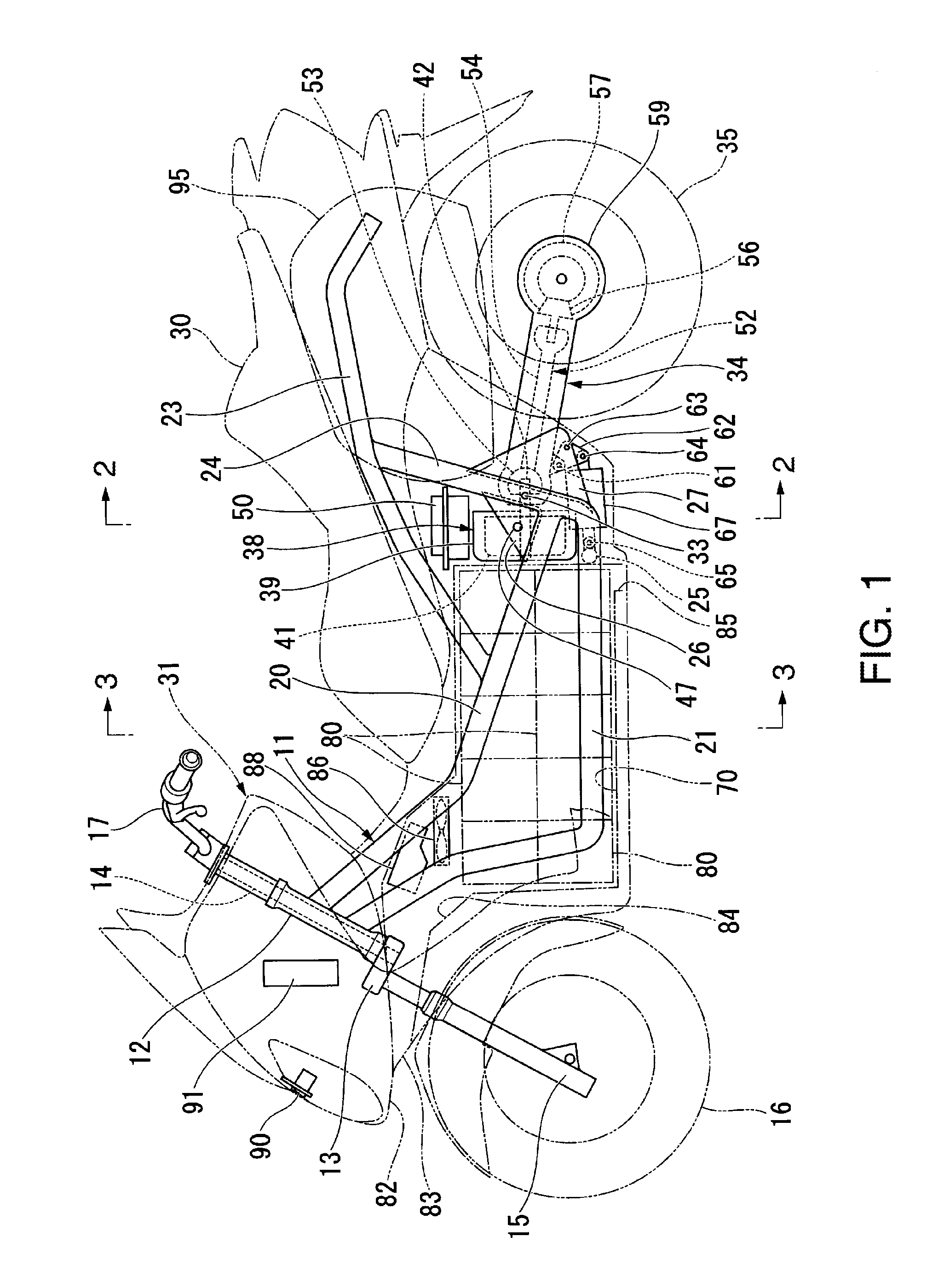 Electric vehicle having drivetrain and suspension