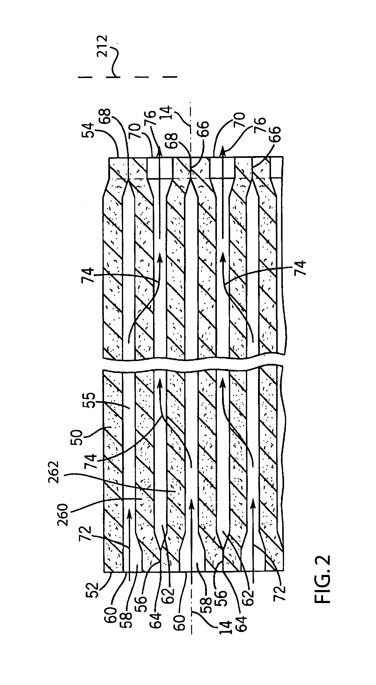 Direct flow filter with sealing mechanism