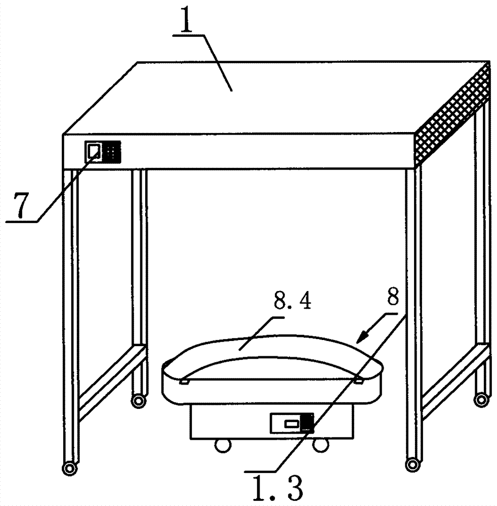 Double constant laminar flow medical suspension bed