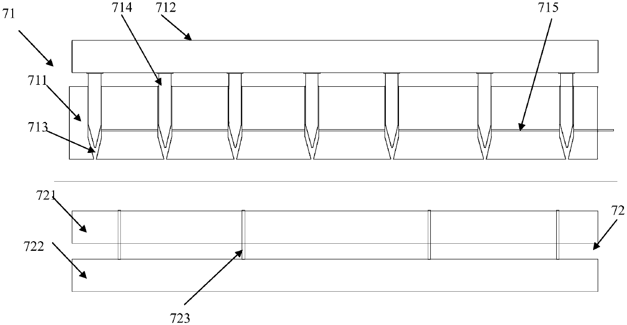 SMC lining plate and forming die