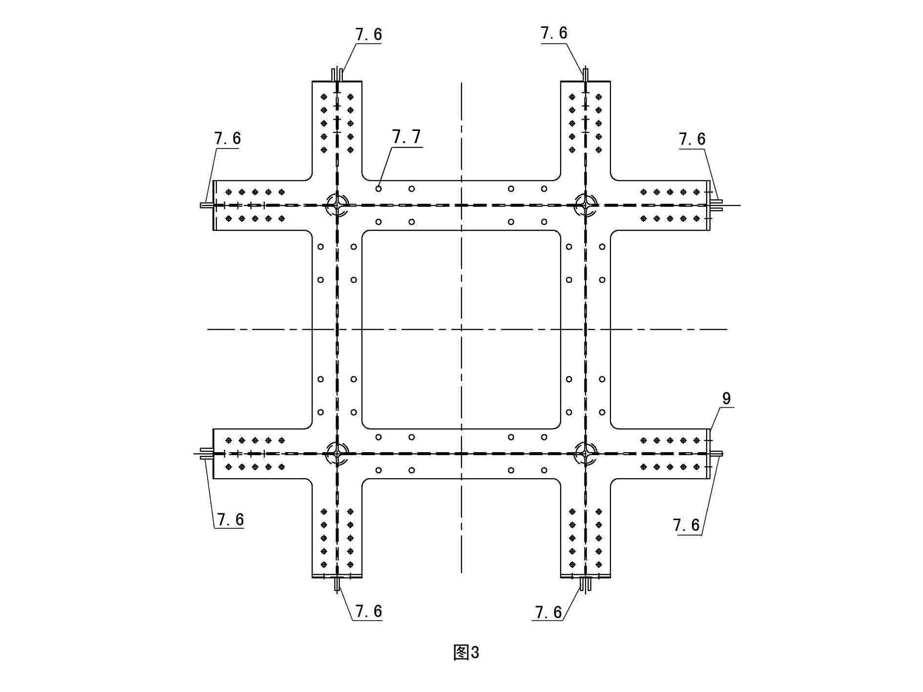 Assembly type variable steel girder platform, distribution method and assembly method thereof
