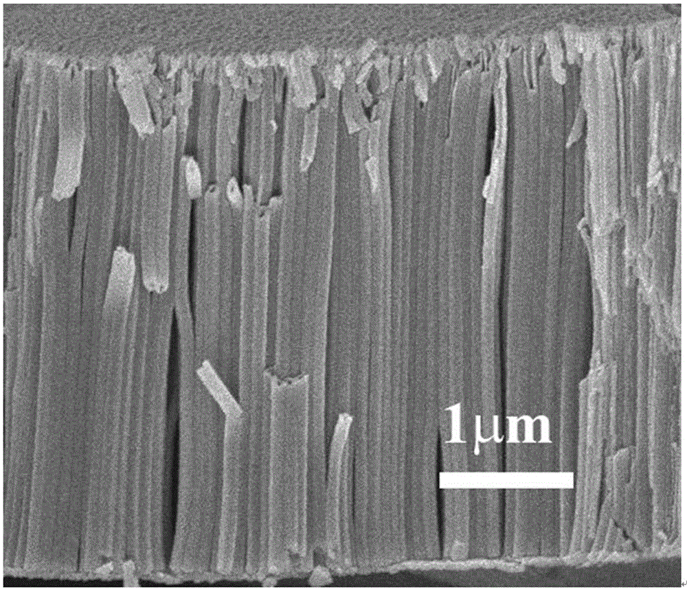 Preparation method and application of hydrogenated titanium dioxide nanotube array film