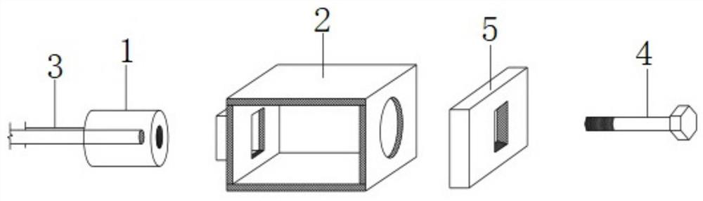 Dry type connecting device used for fabricating type composite wall vertical seam