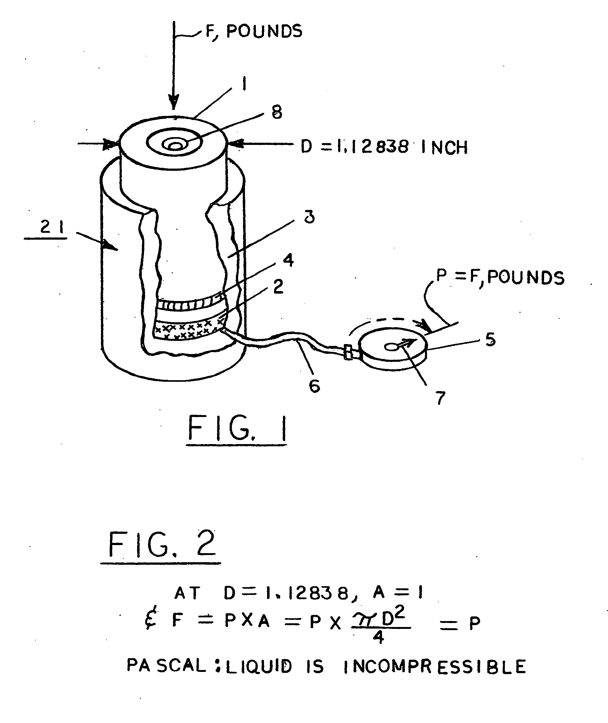 Portable, hydraulic, direct force, readout apparatus