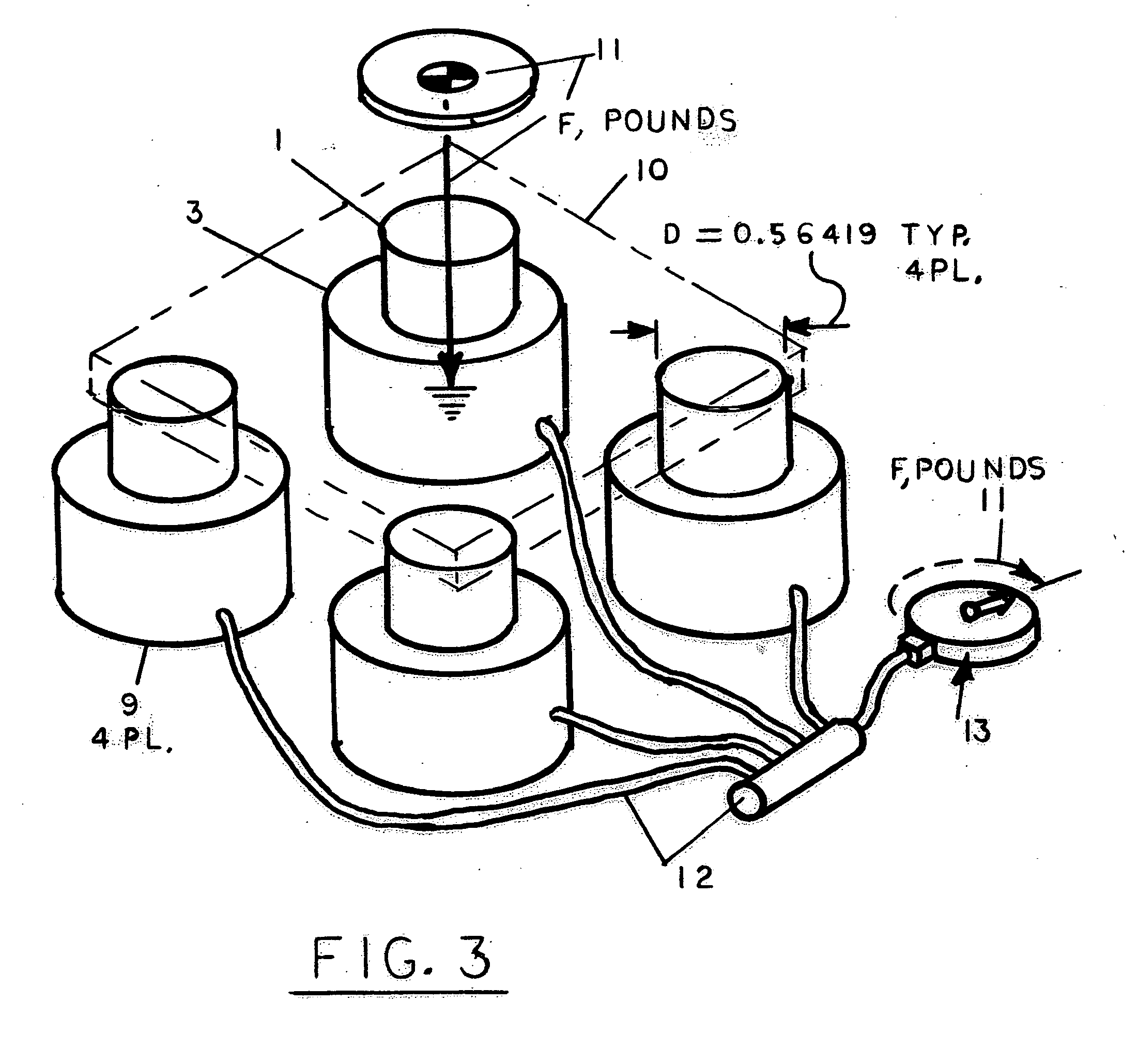 Portable, hydraulic, direct force, readout apparatus