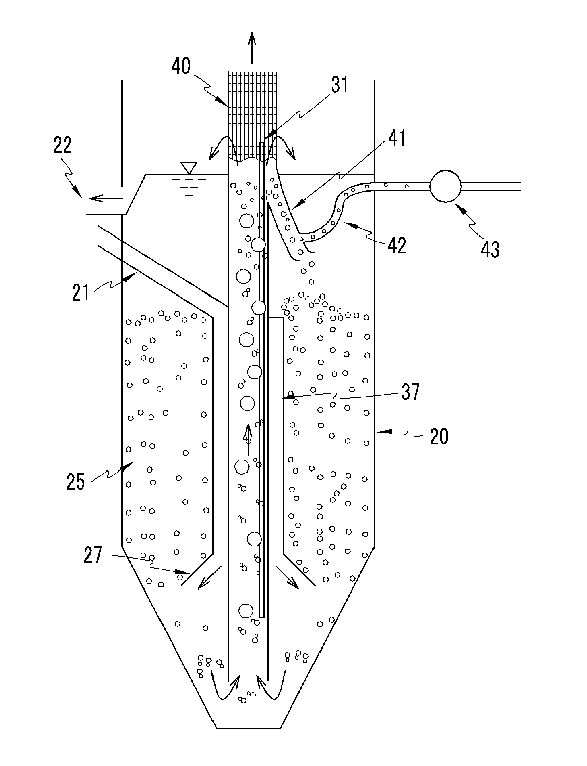 Continuous circulation sand filter and continuous circulation sand filtering method