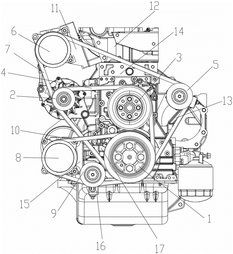 Twin-air-conditioner wheel system structure of diesel engine