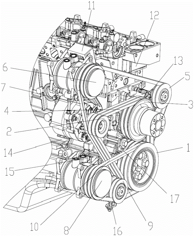 Twin-air-conditioner wheel system structure of diesel engine