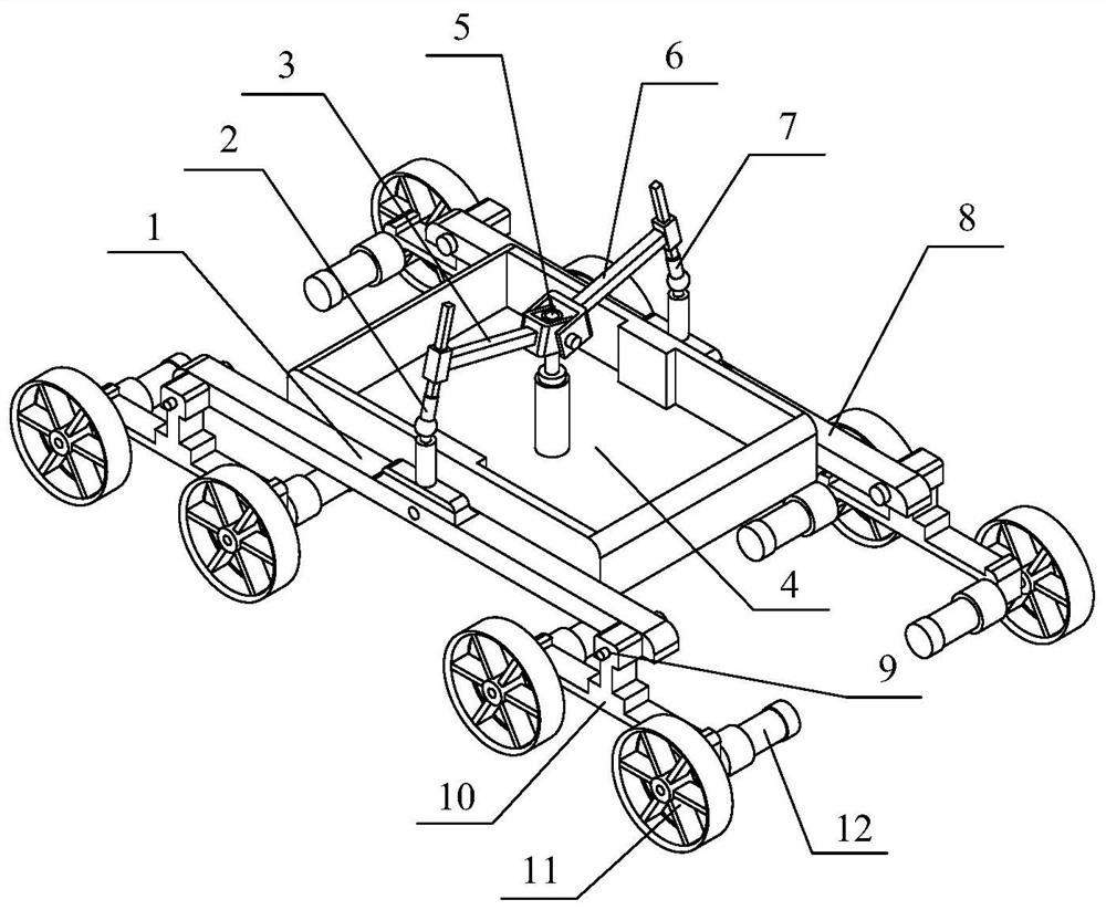 Mobile robot chassis with suspension frame structure