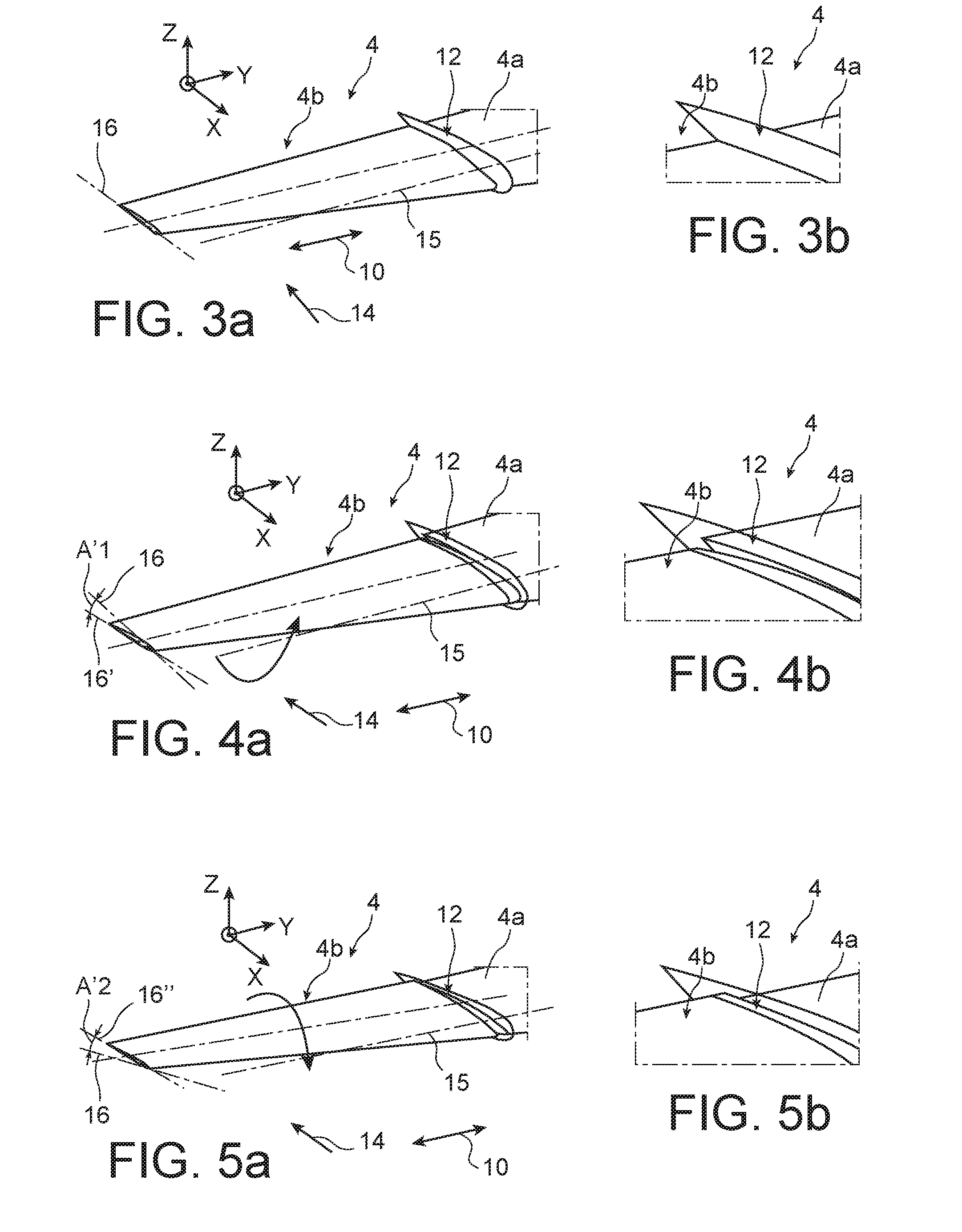 Aircraft wing comprising a controllable-attack wing tip