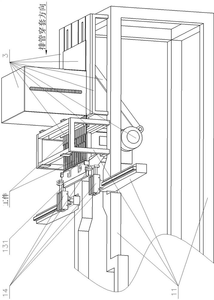 Penetrating and sleeving system for lead-acid battery panel tube bank