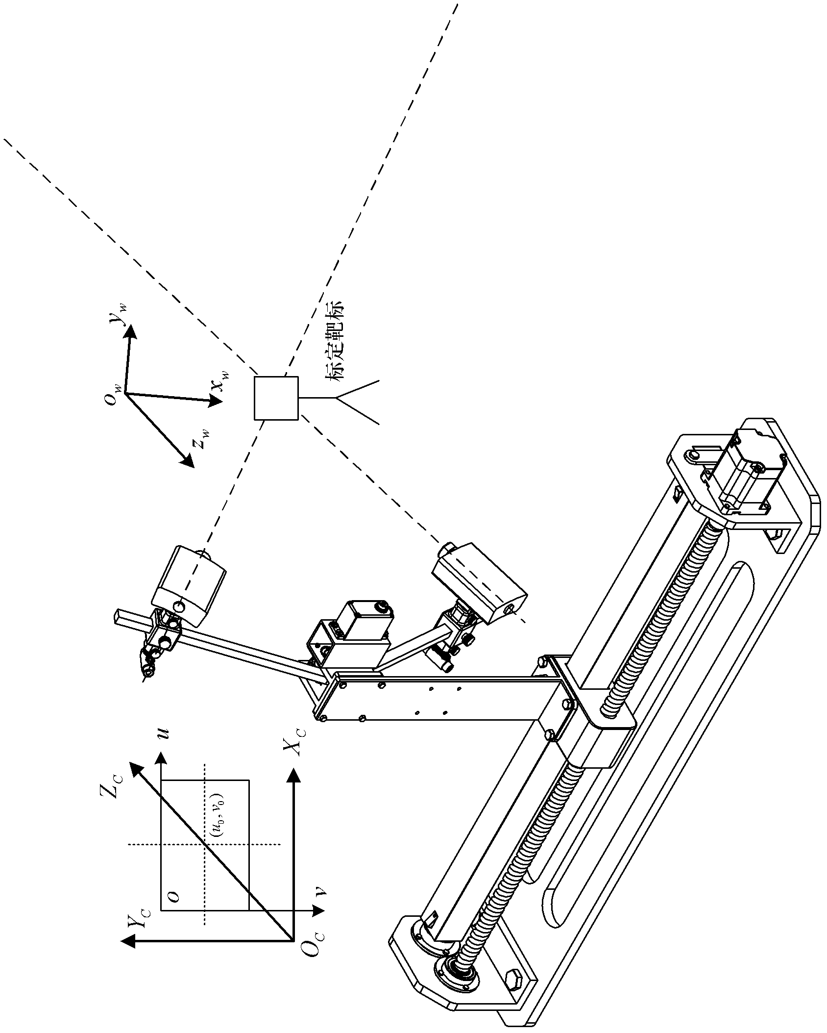 Calibration target device and calibration method for three-dimensional ice-shaped digital image system