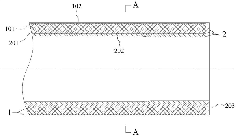 Bamboo winding composite pipe gallery with high fire endurance and preparation method thereof