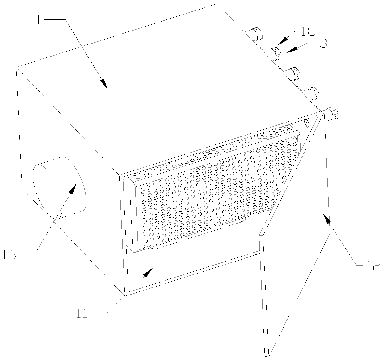 Kiln flue gas collection treatment device and treatment process of kiln flue gas