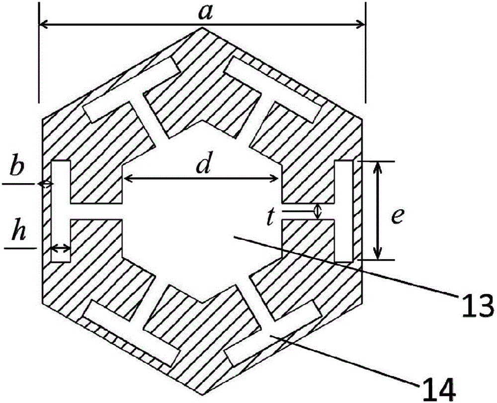 Photonic crystal function structure for realizing directional invisibility of underwater sonic wave and manufacturing method