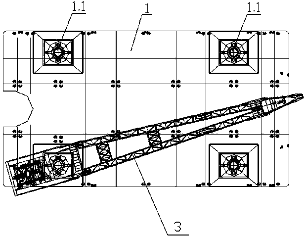 Wind power and bridge rock-socketed self-elevating construction platform